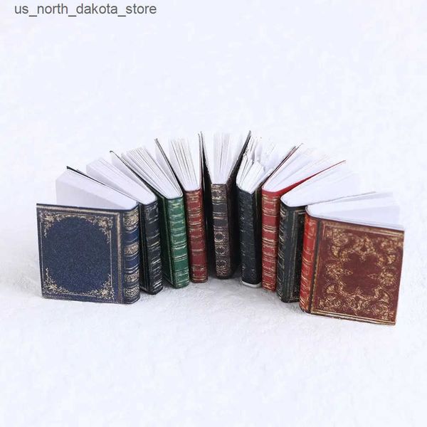 Objetos decorativos Figuras Miniaturas aleatórias Dollouse Mini Flip Books Notebook Furniture Decoration Doll Toy Supplies J241119
