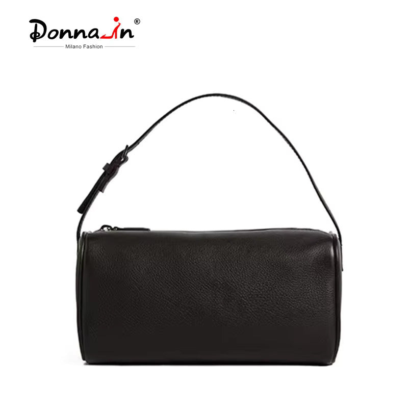 Donna-in Layer Cow Leather Handbag Genuine Sheepskin Top Handle Bag Full Grained with Shoulder Strap