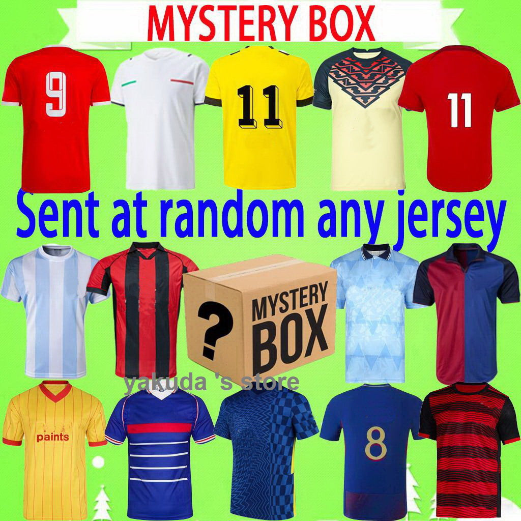 National Clubs Soccer Jerseys Mystery Boxes Clearance Promotion Thai Quality Football Shirts Blank Or Player Jersey All New With tags Hand-picked Ra