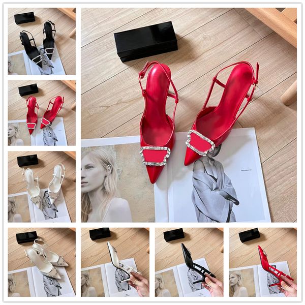 High Heels Dress Shoes Designer Sneaker Sneakers Women Luxury Glitter Rivets Patent Leather Suede Black White Red 6cm 8cm Woman Wedding Shoe