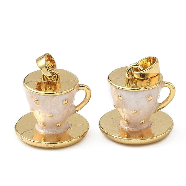 Messing Emaille 3d Tasse Charms