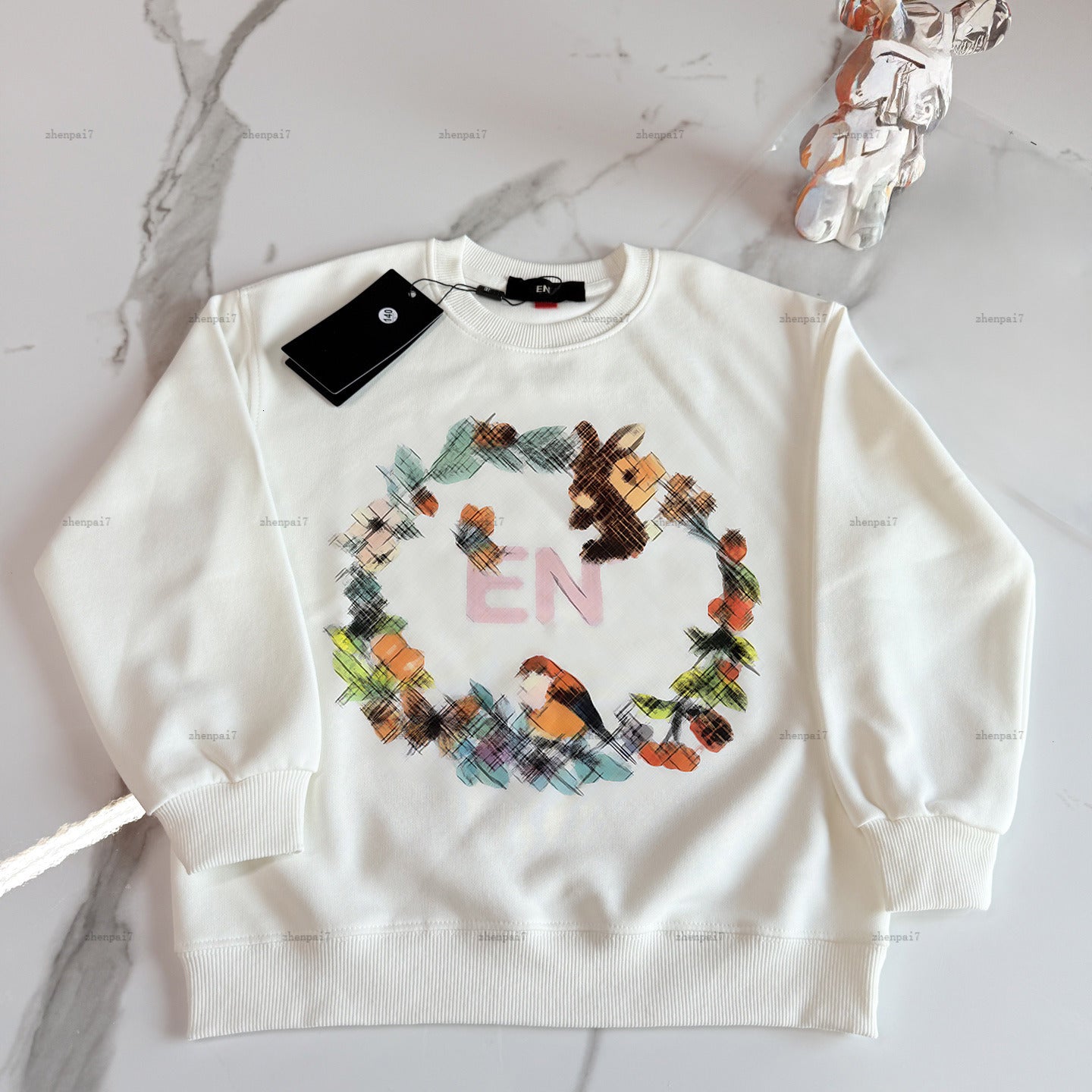 Top baby Hoodies Autumn child sweater Colored garland print Pullover shirt kids designer clothes Boys girl sweatshirts A801X22N204
