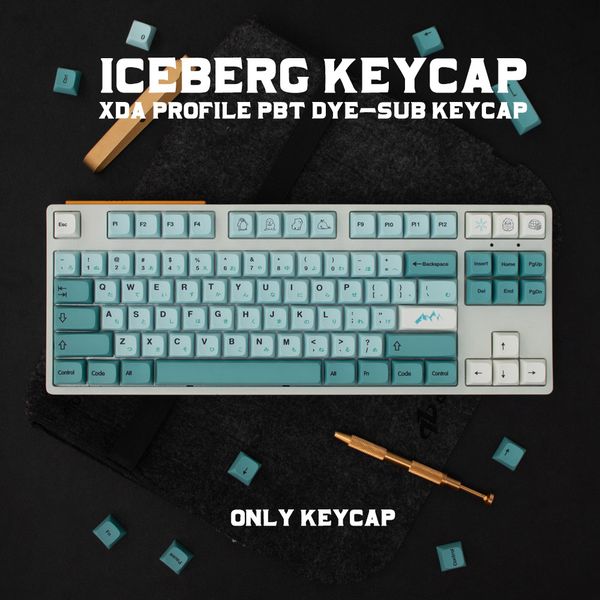 GMK Cloned Iceberg XDA Profile 125 Key Keycap PBT Dye-Sub Keycaps For Cherry Mx Switch Mechanical Keyboard 61 68 98 104 Layout