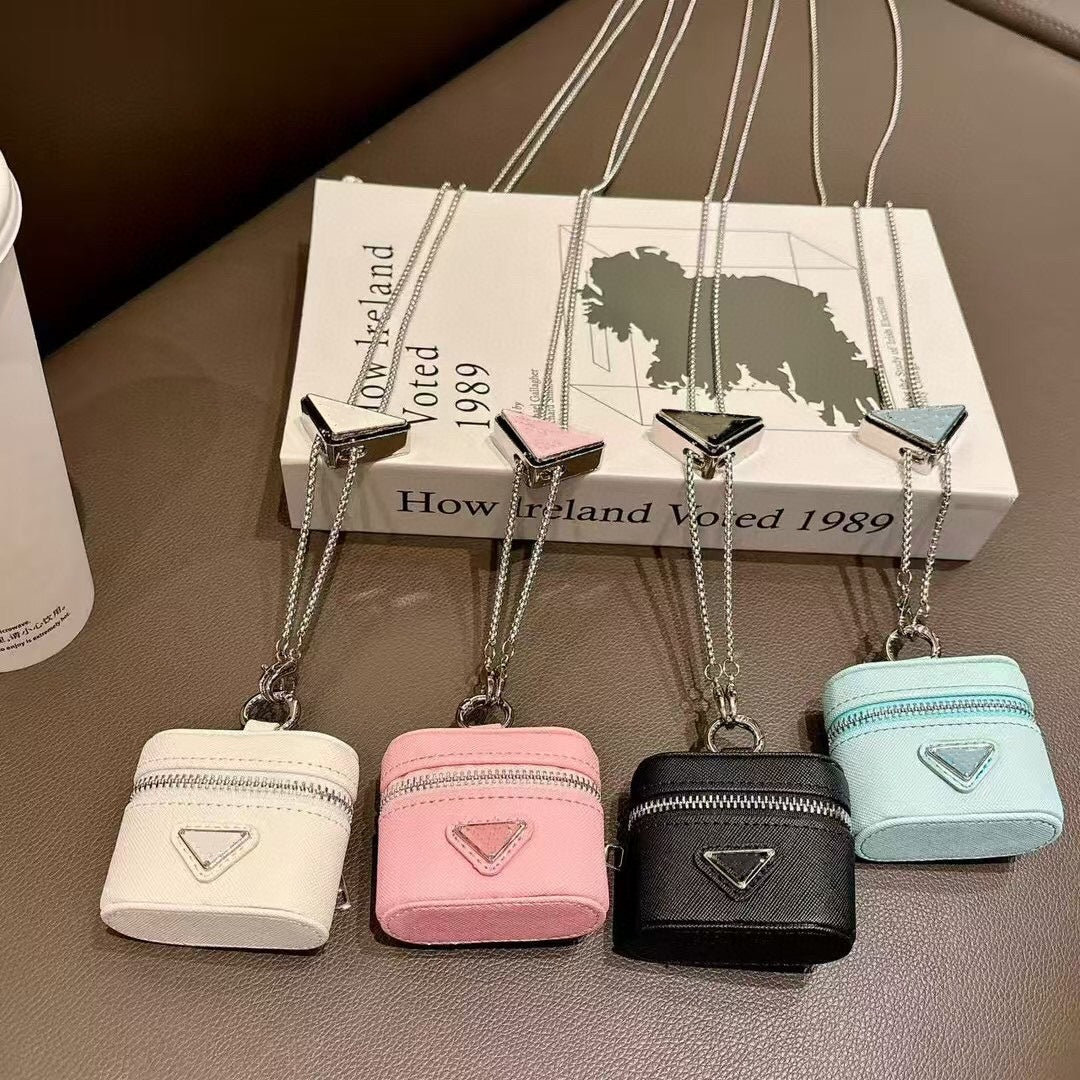 P Luxury Designer AirPods Cases universal headphone bag for Earphone pro 1 2 3 Pro 4 5 6 Retro Leather Bluetooth Protective Cover AirPodspro Case he