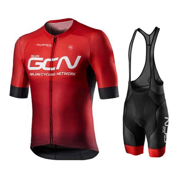 Raudax GCN Cycling Jersey Set MTB Uniform Bike Clothing Summer Breathab Cycling Clothes Bicyc shirt ropa ciclismo Bib PantsXJ240926