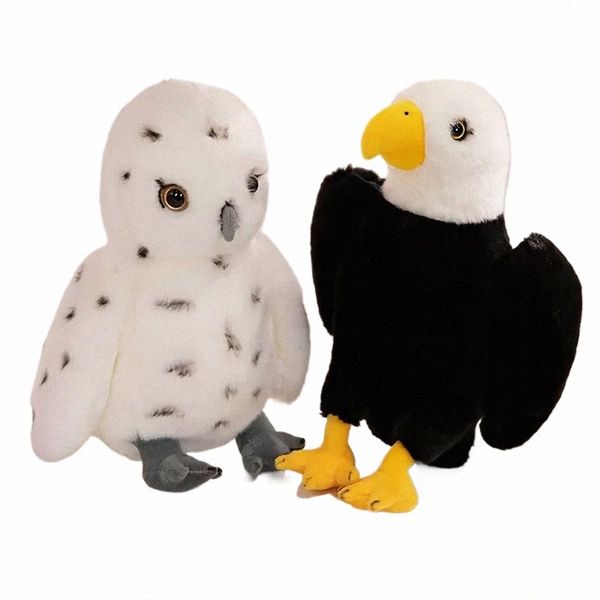 lifelike American Eagle Owl Plush Toys Soft Stuffed Animals RealLife Bird Dolls Home Decor for Kids Children Boys Birthday Gifts N0li#