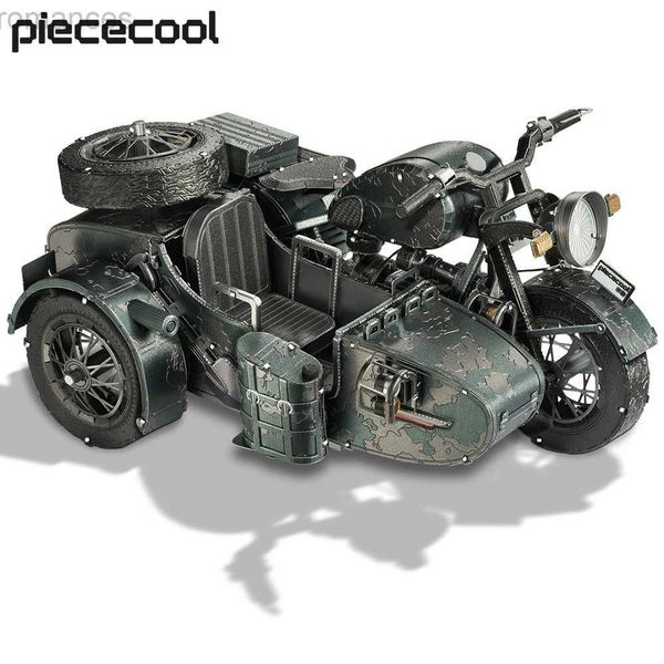 3D Puzzles Piececool 3D Metal Puzzles 750 Motorcycle Assembly Model Kits Diy Toy Christmas Birthday Gifts Jigsaw Home Decoration 240314