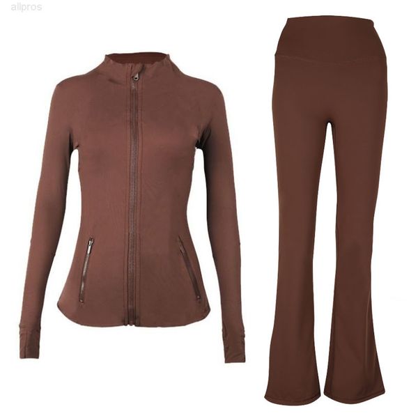 Womens Workout set yoga Flare Pants Women yoga Pants Super Stretchy High Waisted Flared Pant Leggings Gym Running Sportwear bell Pants New