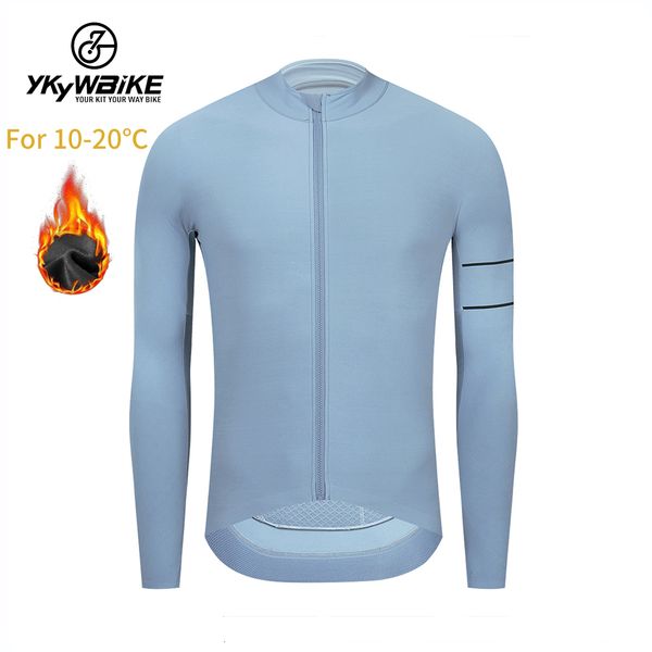 Cycling Jackets YKYWBIKE Cycling Jacket Winter Long Sleeve Jersey Bike Clothes Thermal Fleece MTB Bicycle Clothing Jersey 10 Colors 230428