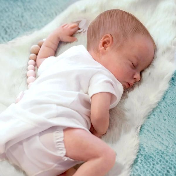 Reborn Baby Dolls Delilah with Realistic Veins 18 inch Sleeping born Baby Girl Doll Lifelike Vinyl Silicone Reborn Doll wit 250109