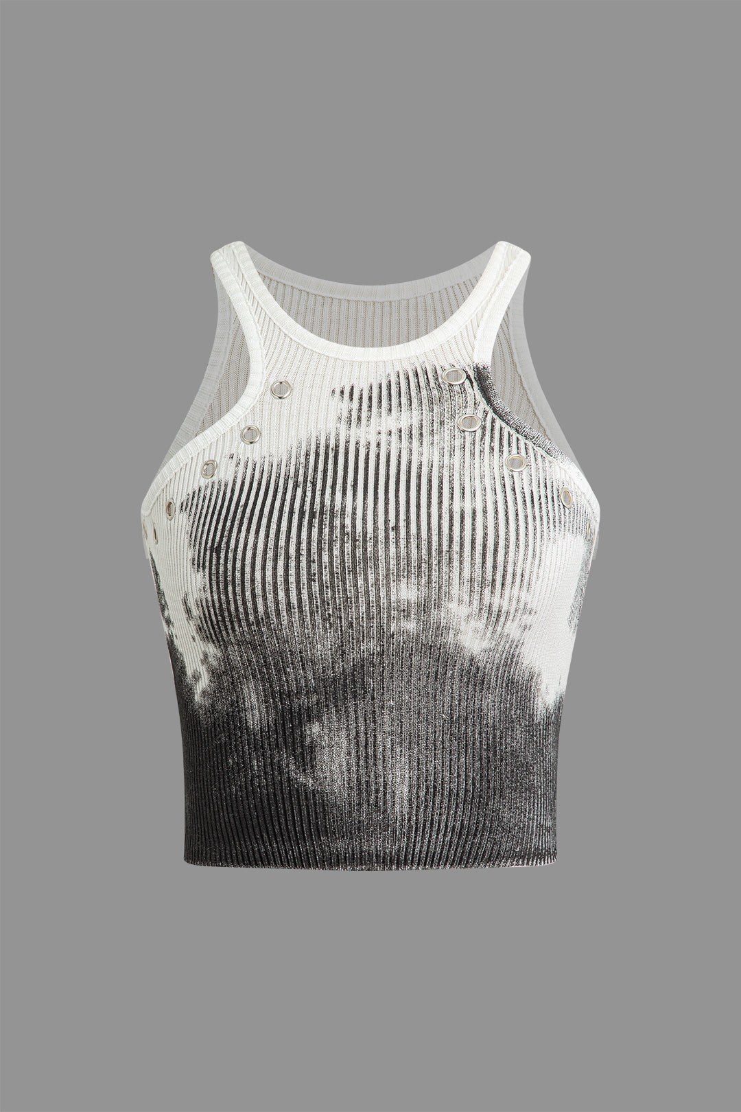 Tie Dye Ribbed Knit Tank Top