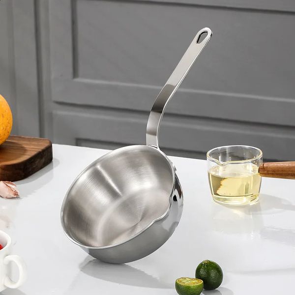 Stainless Steel Oil Pot 12cm Egg Frying Pan Mini Soup Milk Cooking Saucepan Scaldingproof Kitchen Tool Cookware Accessories 241120