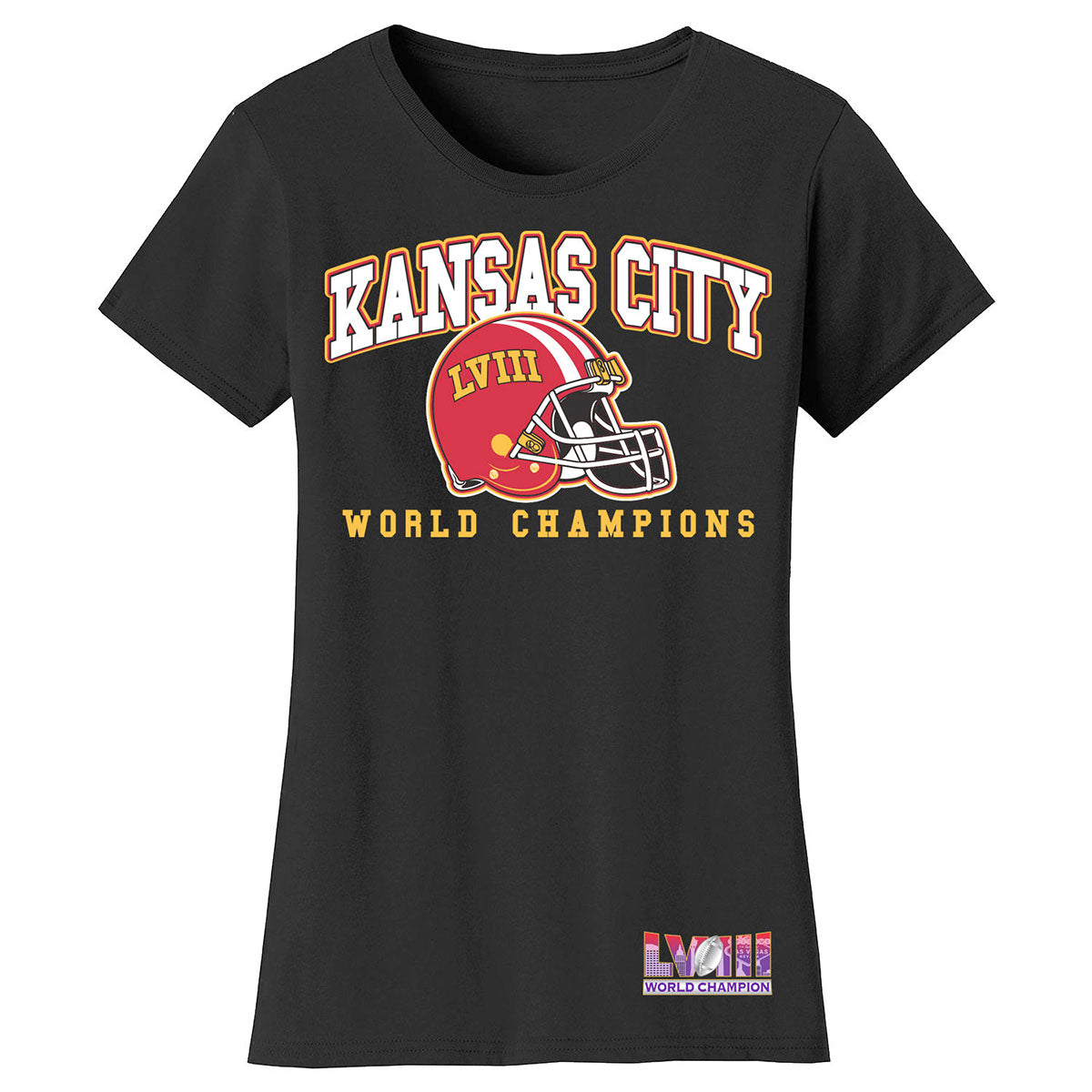 Women's Football Champion Winner Kansas City Shirt or Hoodie - TS - Basic - Black - S