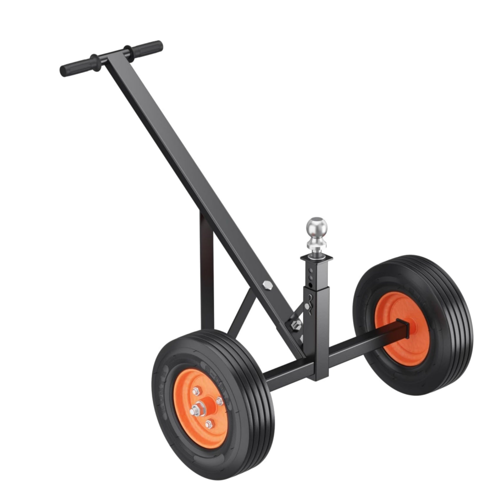 Garvee Trailer Dolly, 2 Wheels 600 lbs Tongue Weight Capacity, Carbon Steel Trailer Mover with 16" Height, 1-7-8" Hitch Ball & 10" Crackproof Tires, f