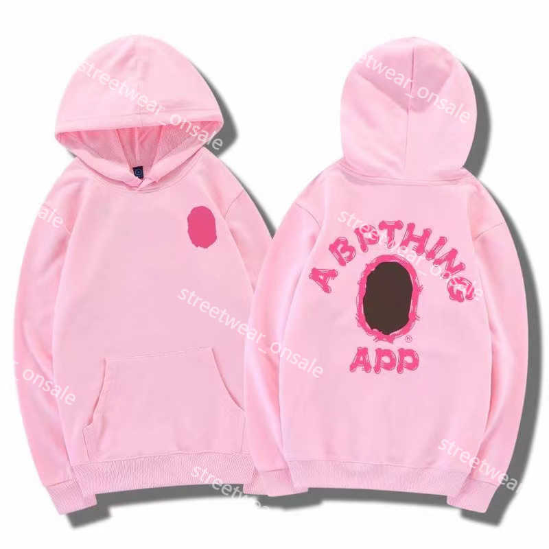 Bpe Designer Ape Hoodies for Men Babe Solid Color Shirts Streetwear Black Hoodie Boys Cool Fashion Couple Lovers Top Clothing C04