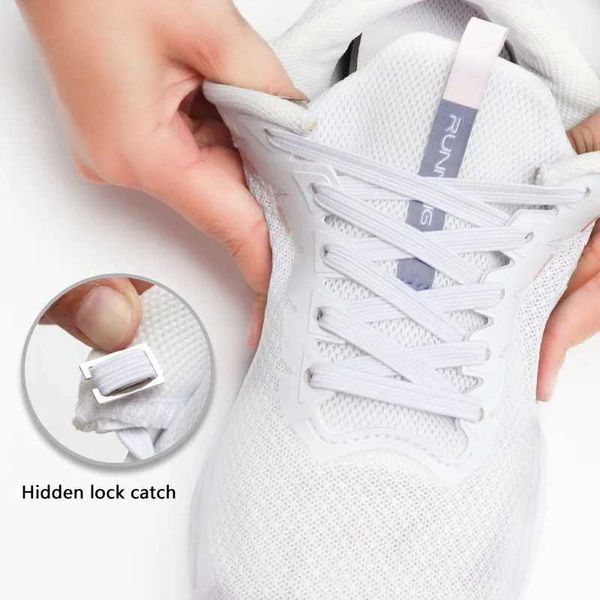 Shoe Parts Accessories Elastic No Tie Shoe Laces Anchors Flat Shoelace Lock Clip for Adults and Kids Tieless Shoelaces for Sneakers 1 Pair z
