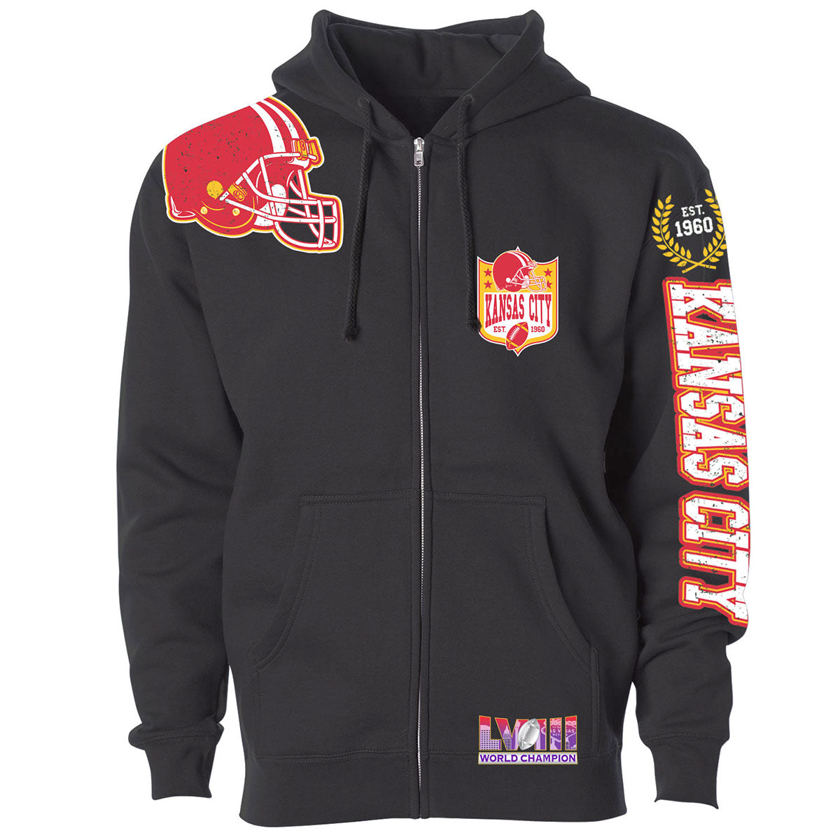 Women's Football Champion Winner Kansas City Shirt or Hoodie - ZU HD - Home Team - Black - L