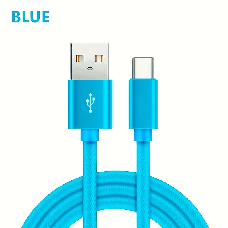 TEMU 3pcs Type C Cable 1m-2m- - Fast Data Transfer, Safe Charging, And Universal For , Xiaomi, Oneplus, Poco, Realme Mobile Phones, Tablets