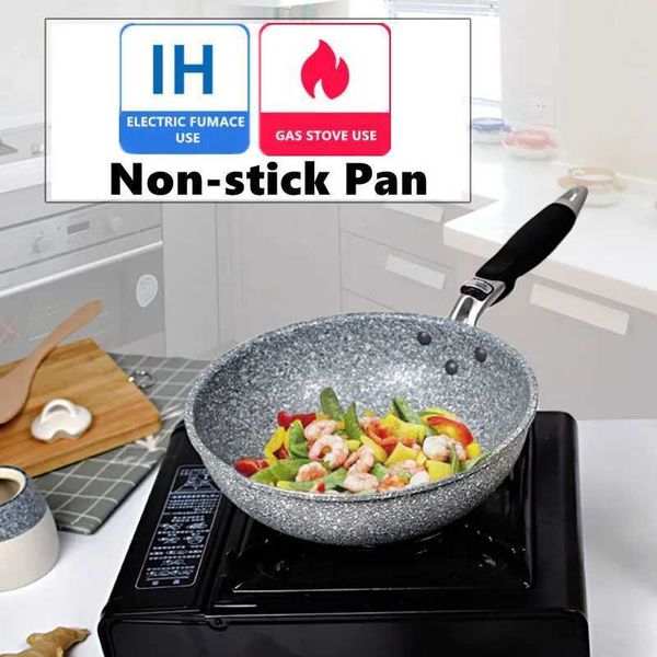 Frying pan 28-26-24-20cm Wok pan non stick pan Cadron induction cookware frying pan frying pan gas pan Y250122