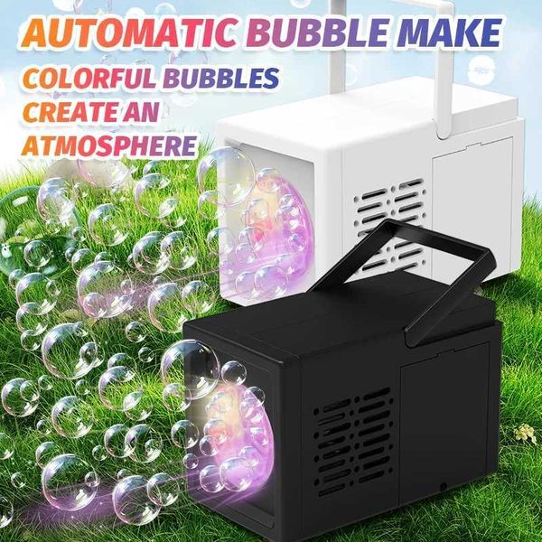 10 Hole Fully Automatic Bubble Blowing Hand Electric Bubble Machine Toy Outdoor Birthday No Battery and Bubble Water X250125