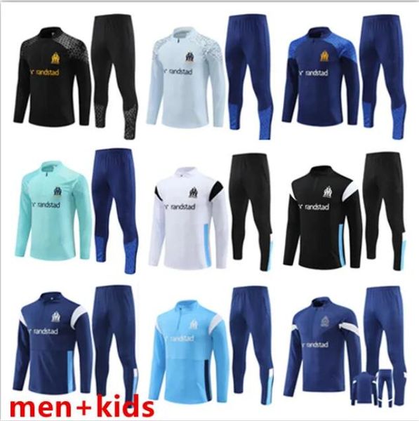 23 24 Marseilles men kids tracksuit soccer jacket sets Survetement 2023 2024 Marsellas OM maillot foot MILIK PAYET football jackets training