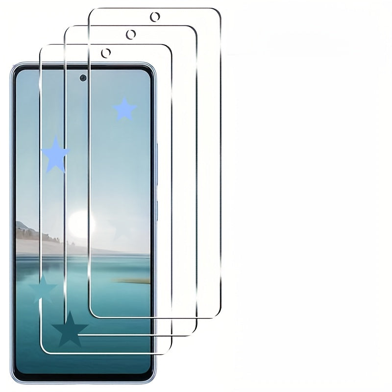 TEMU 9d Full Coverage Tempered Glass Screen Protector 3-pack For Galaxy A12-a13-a14 5g, A23-a32-a33-a34 5g, A52s-a52-a53-a54 5g, A71-a72-a73 5g, S20