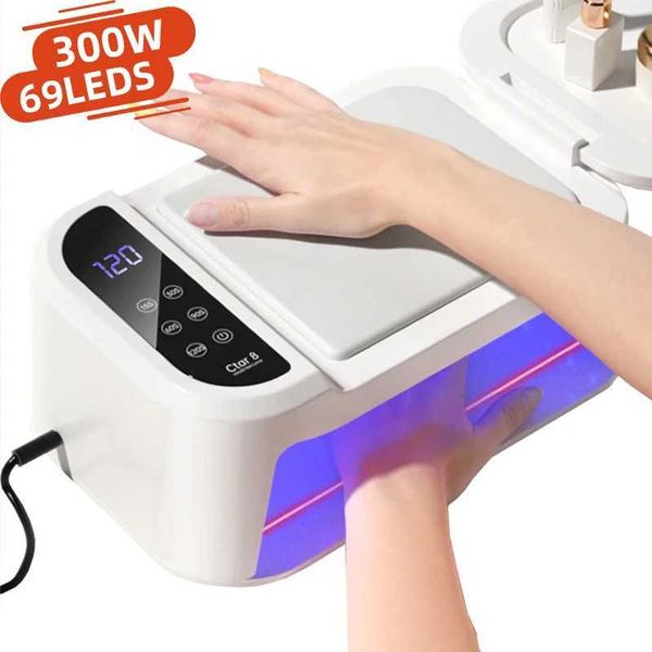 300W Nail Lamp For Machine With Hand Pillow Wear UV LED Lamp Professional Gel Nail Dryer Nail Polish High-power Drying Manicure Y240801