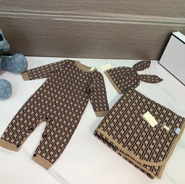 Baby Rompers Designer Brand 2024 Newborn Sets Soft Cotton Jumpsuits for Boys and Girls Overalls Jumpsuit with Hat