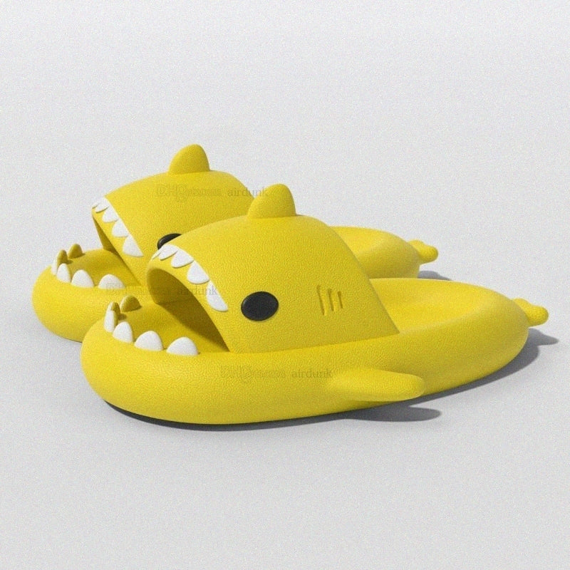 Summer Home Women Shark Slippers Anti-skid EVA Solid Color Couple Parents Outdoor Cool Indoor Household Funny ShoeyD9x#