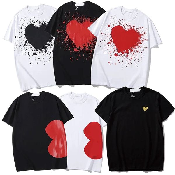 designer t shirt men t shirts heart summer high quality t-shirt red-heart Print mens t shirt designer short sleeve us size s-xxl