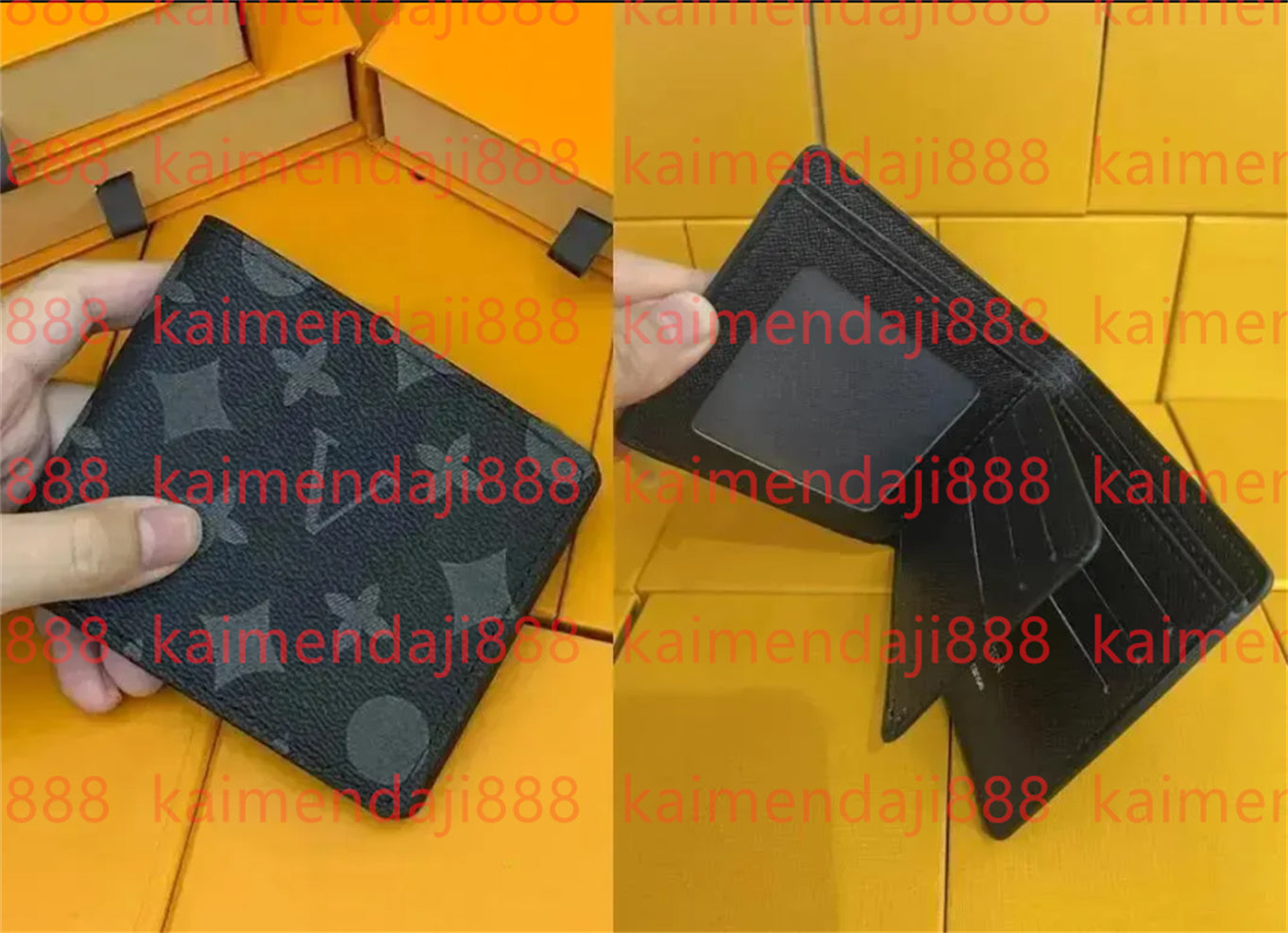 Designer mens vuittonbag wallets luxury Damier Graphite purses embossed flower letter small credit card holders male fashion money clutch bags AA88