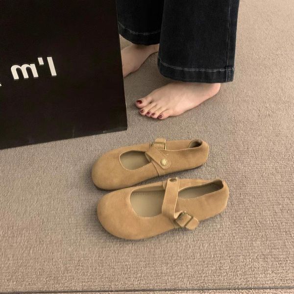 Janes Mary Shoes Woman Flats Round Toe Soft Shallow Mouth Dress New Mar f1a1