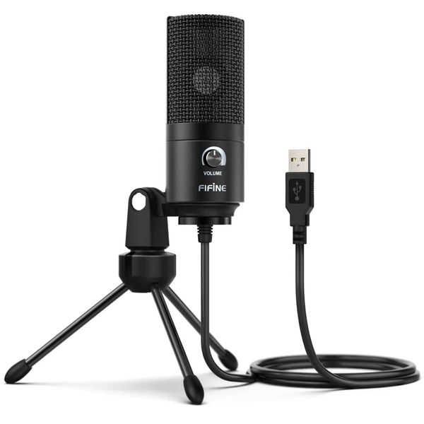 Microphones FIFINE USB condenser microphone with gain knob used for metal recording microphones in home studios podcasts voice laptops and W