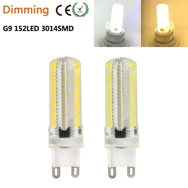 Dimmable Led Lights SMD 3014 Led Bulbs 15W E11-E12-E14-E17-G4-G9-BA15D 152LEDs Droplight Silicone Body Lamp AC 220V 110V Crystal Chandeliers