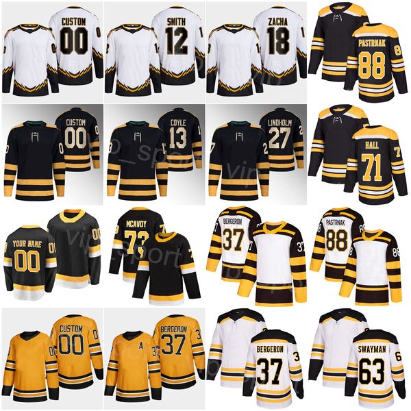 2023 Winter Classic Hockey 71 Taylor Hall Jersey Reverse Retro 73 Charlie McAvoy 13 Charlie Coyle 12 Craig Smith 63 Brad Marchand 88 David P