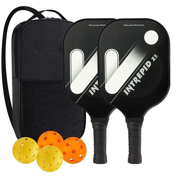 High-Performance Fiberglass Pickleball Paddle for Competitive Outdoors Games 2 Paddle & 4 ball & 1 bag 9957