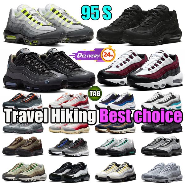 Designer shoes 95s high quality Mens 95 Sneakers Women Running Shoes Black White Aegean Storm Pink Hyper Turquoise Greedy Neon Dark Grey Men