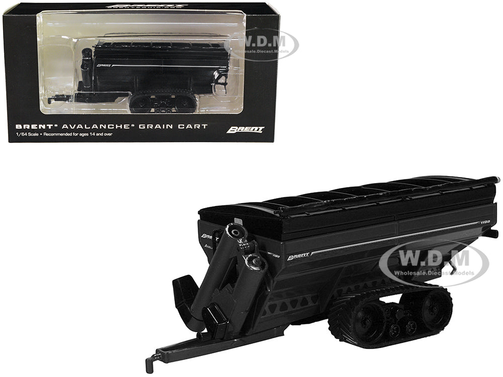 Brent 1198 Avalanche Grain Cart with Tracks Black Metallic 1-64 Diecast Model by SpecCast