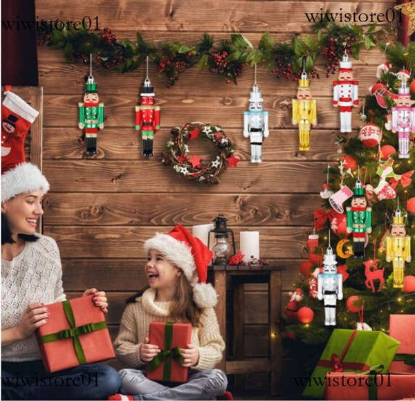 12.8Cm Christmas Soldier Private Pendant Painted Nutcracker Decoration Christmas Clearance Sale Deco Christmas Novelty 2024 59C