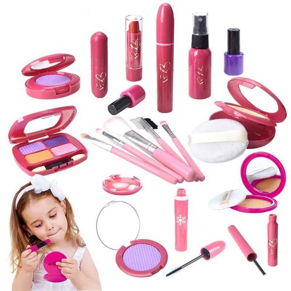 Beauty Fashion Pretending to play makeup games girls simulate lipstick eyelash brushes beauty fashion cosmetics non-toxic toys birthday gift
