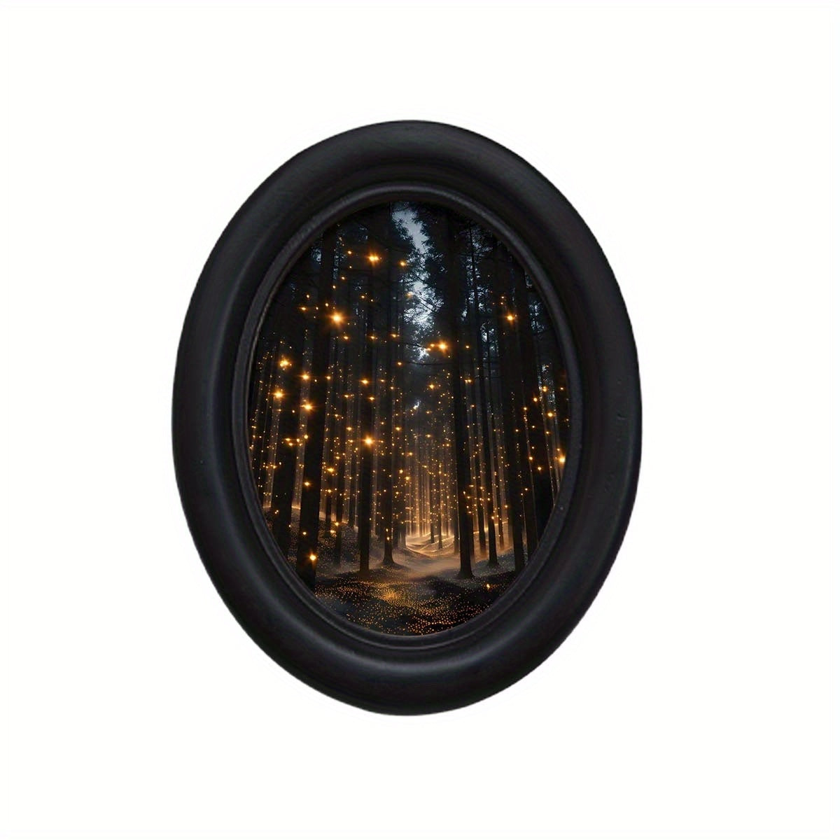 TEMU 1pc, In Vintage Gothic Style Wooden Oval Photo Frame (4.16*5.25), Oval Wall Decoration, Handmade Photo Transfer, Suitable For Home And Office
