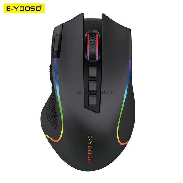 Mice E-YOOSO X-11 RGB USB 2.4G Wireless Gaming Mouse 4000 DPI 9 buttons Programmable ergonomic for gamer Mice laptop PC computer Q240613