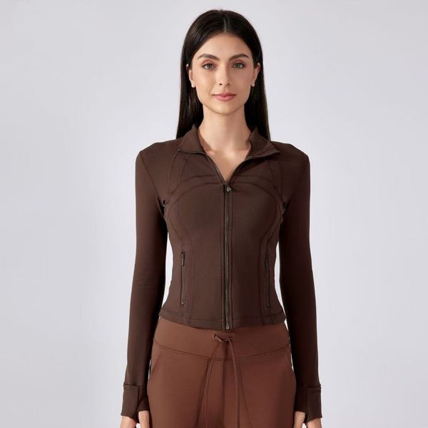 shorts new Hot selling stand up collar yoga suit jacket womens slim fit fitness suit outdoor running sports cardigan jacket 01