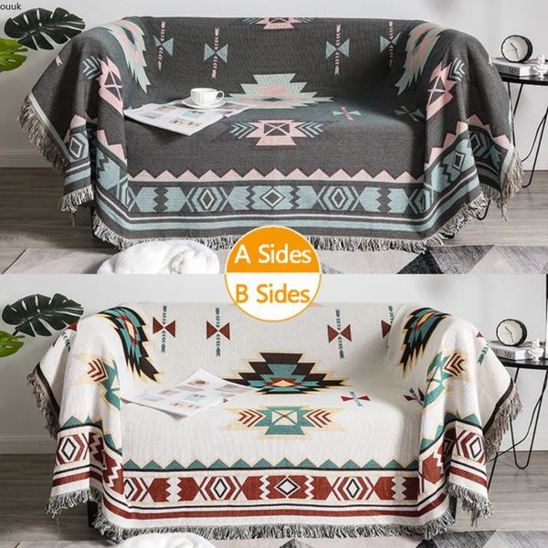 Decorative Knitted Sofa Throw blanket Cotton Soft Rug Towel Plaid Tapestry for Home Living Room Bed Plane Travel blankets 240103