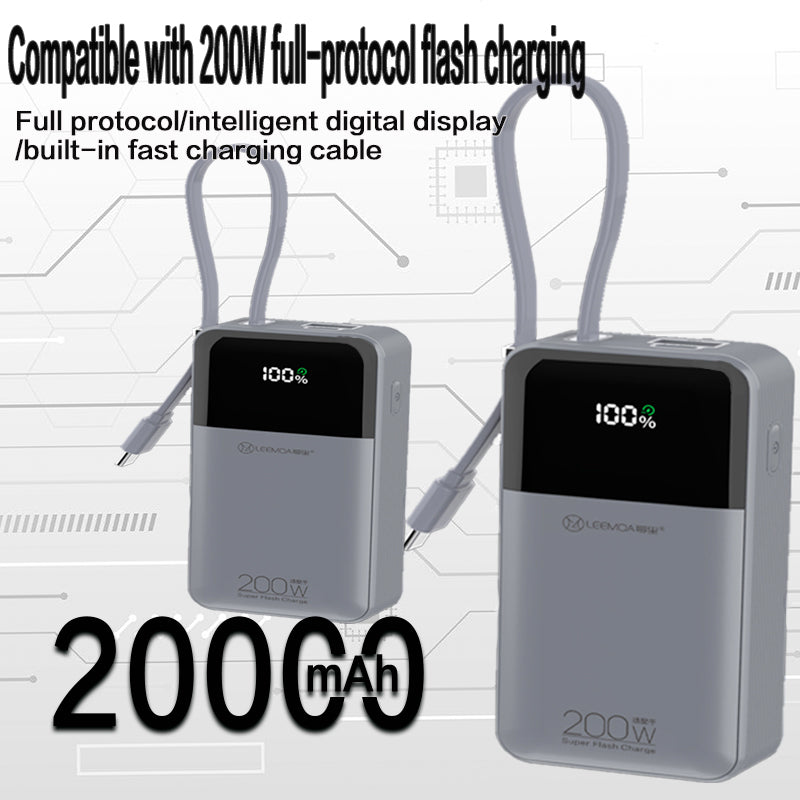 200W full protocol 20000 capacity power bank portable mobile phone notebook charging power bank