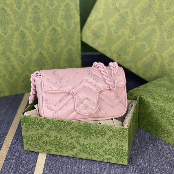 12A Upgrade Mirror Quality Luxurys Designer Mini Marmont Belt Bag Womens Genuine Leather Quilted Black Purse Handbags Crossbody Shoulder Cha