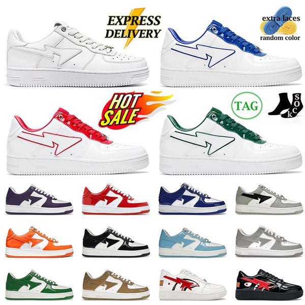 Men Women Sta Sk8 Sneakers Designer Shoes Plate-forme Bapsta Platform Shoes Casual Trainers Shark Skateboarding Outdoor Athletic Sneaker Hik