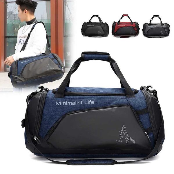 Waterproof Nylon Gym Bags Outdoor Yoga Sports Training Handbag Men Women Fitn Travel Storage Sport Bags Dry Wet SeparationXJ241106