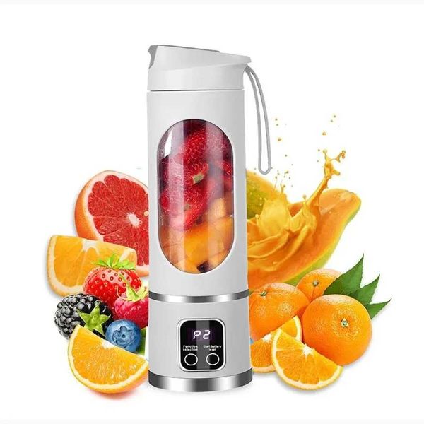 NEW 450ml Portable Electric Juicer Mini USB Travel Juicer Machine Shakes Smoothie Blenders 12 Blades Fresh Juice ExtractorXJ241227