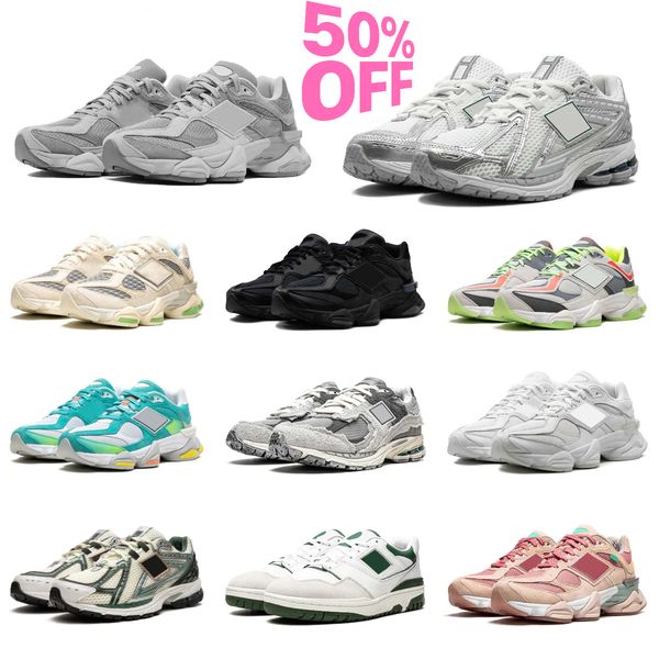 Men Women Designer Joe New 9060 Casual Shoes Triple Black Sneakers White Blue Suede Grey Silver Navy Olive Pink Brown Beige Sail Green 2002r